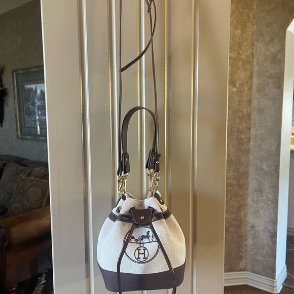 Hermès Beige and Brown up-cycled Bucket Bag - Picture 2 of 12